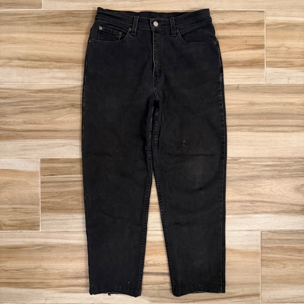 Vintage Levis 512 Slim Fit Tapered Leg Black High Rise Jeans 8 MIS M 27x25